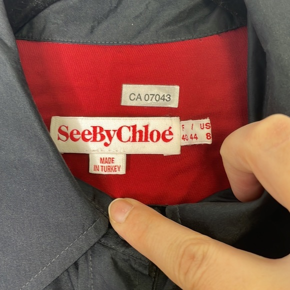 See by Chloe silk blend colorblock midi dress - Picture 2 of 8